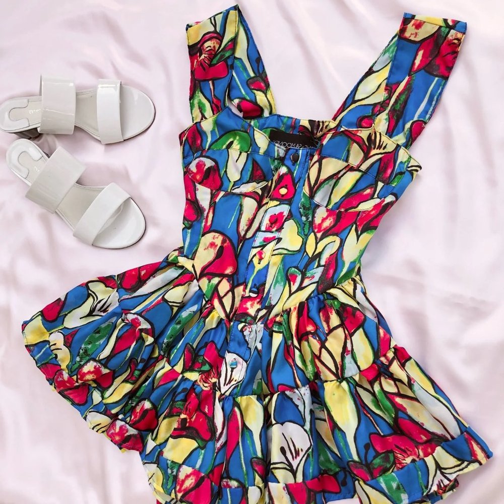 Vanessa Mooney Elisabeth Romper Dress - Yellow Calla Lily